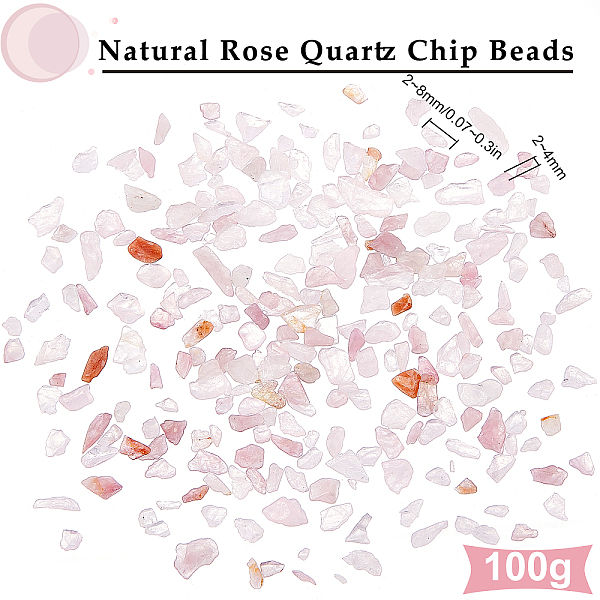 

PandaHall SUNNYCLUE 1 Box 100g Natural Rose Quartz Chip Beads No Hole Crystal Pebbles Bulk Irregular Shaped Quartz Rock Healing Crystal...