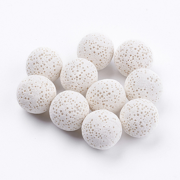 Perles de pierre de lave naturelle non cirées