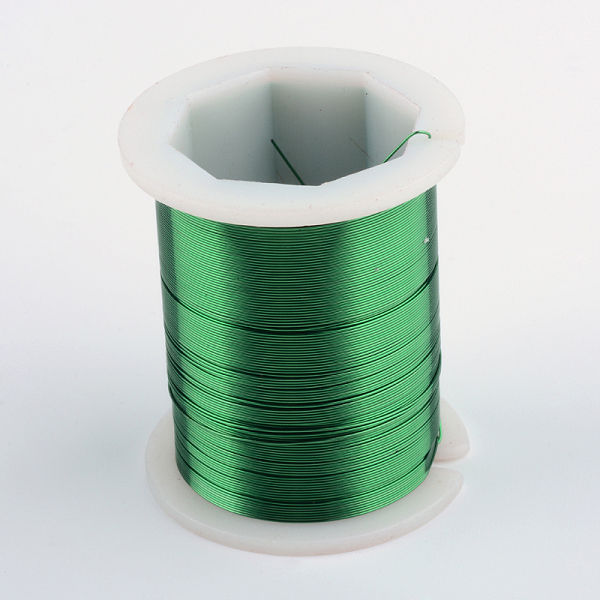 

PandaHall Round Copper Jewelry Wire, Green, 24 Gauge, 0.5mm, about 59.05 Feet(18m)/roll Copper Round Green