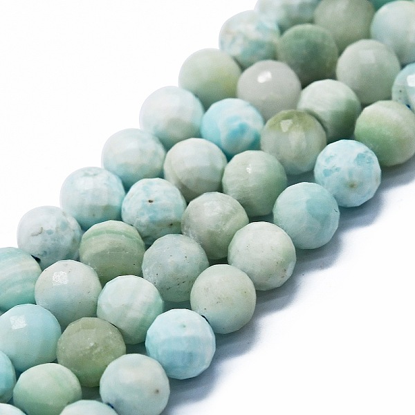 

PandaHall Natural Hemimorphite Beads Strands, Faceted(64 Facets), Round, 6mm, Hole: 0.8mm, about 62~67pcs/strand, 15.16~15.55 inch...