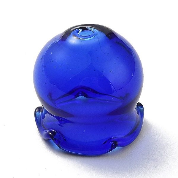 

PandaHall Jellyfish Glass Bead Cone, for Wind Chimes Making, Royal Blue, 16x15x15.5mm, Hole: 2.3mm Glass