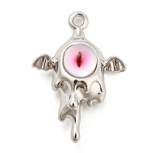

PandaHall Alloy Pendants, with Enamel, Eye of Bat, Platinum, 24.5x17.5x7.1mm, Hole: 1.6mm Alloy Eye