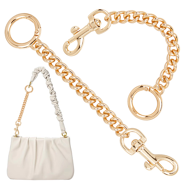 

PandaHall UNICRAFTALE 2Pcs Alloy Bag Chain Light Gold Bag Extender Chains 16cm Purse Chain Metal Shoulder Bag Strap Extender with Spring...