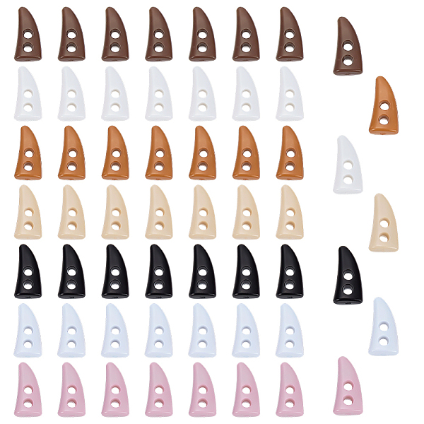 56 bouton de corne en résine 7 couleurs