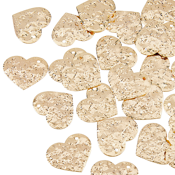 

PandaHall HOBBIESAY Brass Pendants, Heart, Real 18K Gold Plated, 17x20x1.5mm, Hole: 1.4mm, 30pcs/box Brass Heart