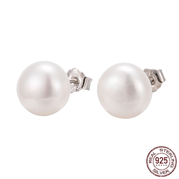 

PandaHall Valentine Presents for Her 925 Sterling Silver Ball Stud Earrings, with Pearl Beads, White, 17x8mm, Pin: 0.6mm Sterling Silver...