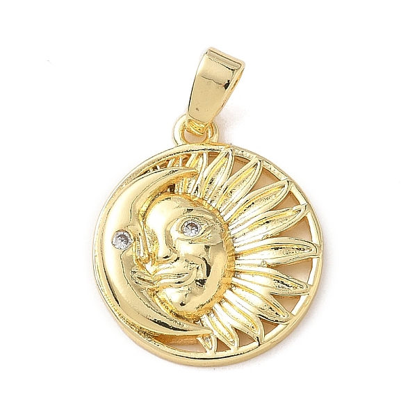 Brass Micro Pave Cubic Zirconia Pendants