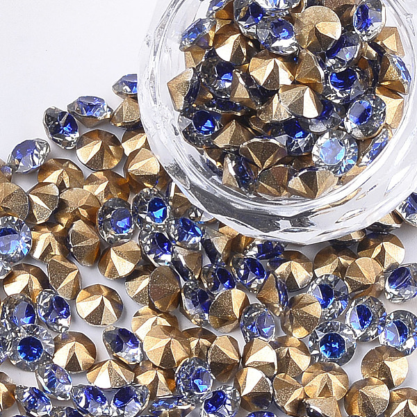 

PandaHall Eco-Friendly Pointed Back Resin Rhinestones, Back Plated, Diamond Shape, Cobalt, 5.5mm, about 2880pcs/bag Resin Diamond Blue