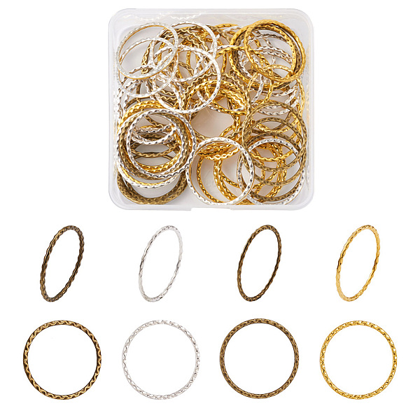 

PandaHall Craftdady 90Pcs 3 Colors Tibetan Style Alloy Linking Rings, Circle Frames, Mixed Color, 38.5x38.5x2mm, Hole: 2mm, 30pcs/color...