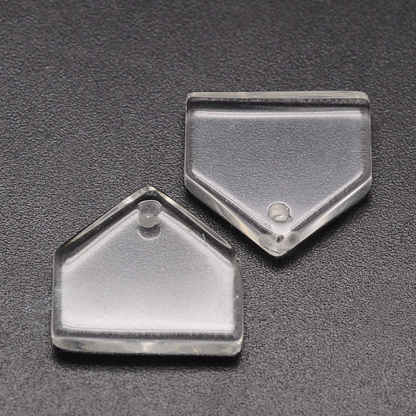 

PandaHall Natural Crystal Pendants, 19x18x3mm, Hole: 1mm Quartz Crystal Others Clear