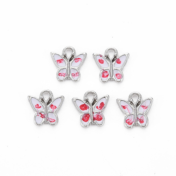 

PandaHall Platinum Tone Alloy Links Connectors , with Enamel, Cadmium Free & Lead Free, Butterfly, Red, 16.5x22x3mm, Hole: 1.2mm...