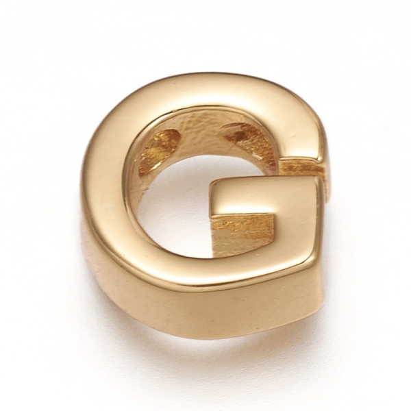 

PandaHall Brass Charms, Long-Lasting Plated, Real 18K Gold Plated, Letter.G, G: 8.5x8x3mm, Hole: 1.6mm Brass Letter G