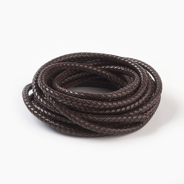 

PandaHall Braided Leather Cord, Leather Jewelry Cord, Jewelry DIY Making Material, Dyed, Round, Coconut Brown, 6mm, about 10.93 yards...
