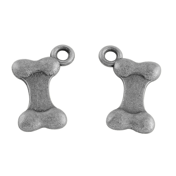 

PandaHall Tibetan Style Alloy Bone Pendants, Cadmium Free & Lead Free, Antique Silver, 17x11x2.5mm, Hole: 2mm Alloy Body