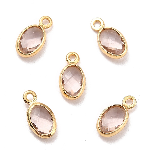 

PandaHall Eco-Friendly Brass with Glass Pendants, Long-Lasting Plated, Lead Free & Cadmium Free & Nickel Free, Oval, Real 18K Gold Plated..., Brown