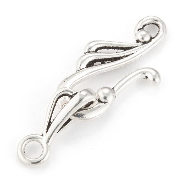 

PandaHall Tibetan Style Antique Silver Wing Hook and Eye Clasps, Lead Free and Cadmium Free, about 12mm wide, 25mm long, Bar: about 16mm...