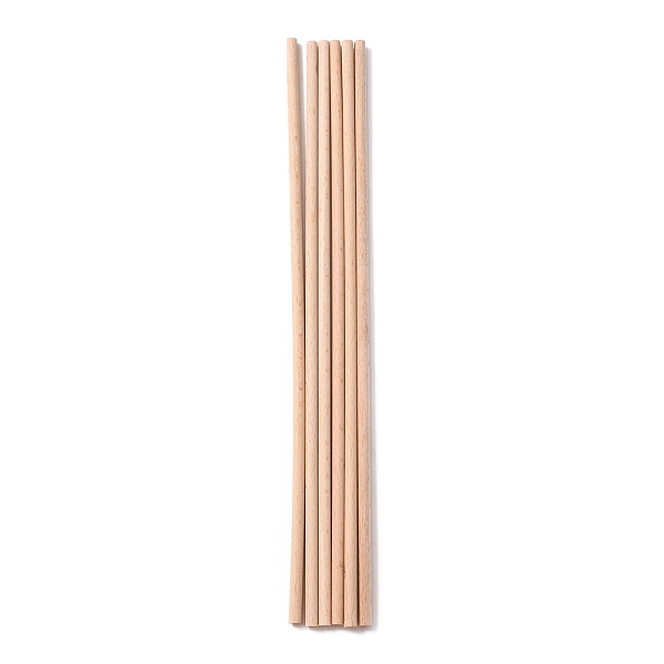 

PandaHall Beech Wood Sticks, Round Dowel Rod, for Braiding Tapestry, Column, PeachPuff, 300x6mm Wood Brown