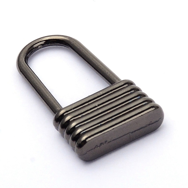 

PandaHall Zinc Alloy Zipper Slider, for Garment Accessories, Lock, Gunmetal, 2.2x1.25x0.4cm, Inner Diameter: 1.3x0.65cm Alloy
