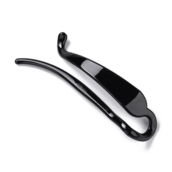 

PandaHall Acrylic Banana Hair Clips, Black, 110x39x7.5mm Acrylic Black