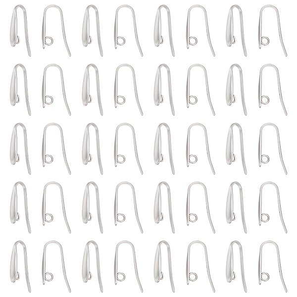 

PandaHall Unicraftale 304 Stainless Steel Earring Hooks, with Horizontal Loop, Stainless Steel Color, 19x3mm, Hole: 2.5mm, 21 Gauge, Pin...