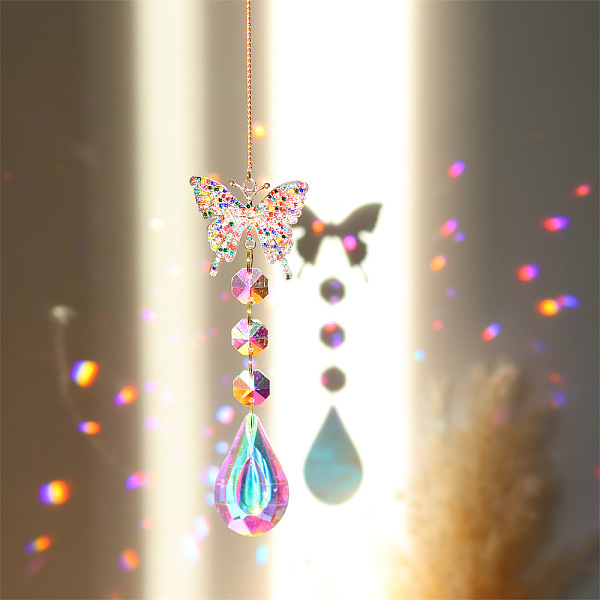 

PandaHall K9 Glass Big Pendant Decorations, Hanging Sun Catchers, Crystal Teardrop Prism Rainbow Maker for Ceiling Chandelier, Window...