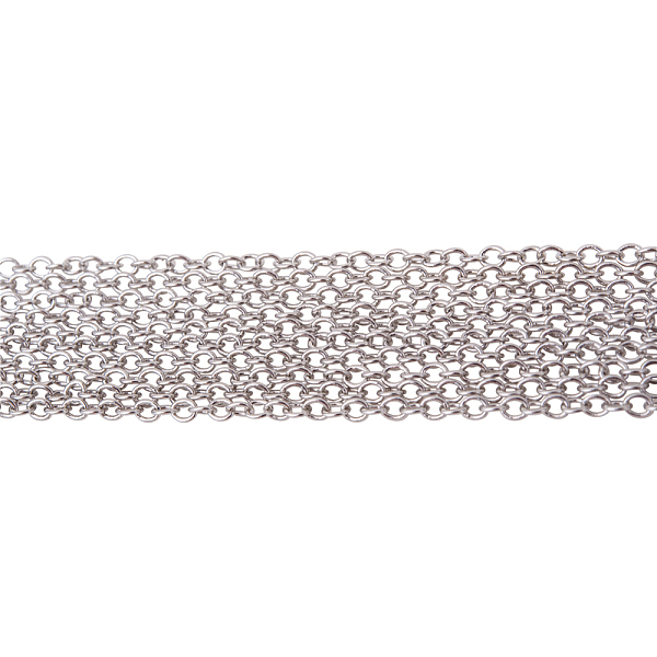 

PandaHall Brass Cable Chains, Soldered, Nickel Free, Long-Lasting Plated, Platinum, 2x1.5x0.5mm Brass