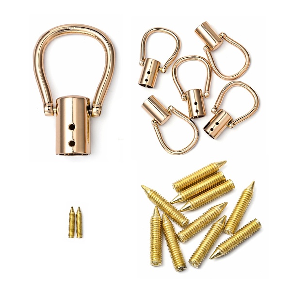 

PandaHall Alloy Swivel Clasps, Swivel Snap Hook, with Iron Nail, Light Gold, 58x36.5x25mm, Hole: 12.5mm Alloy