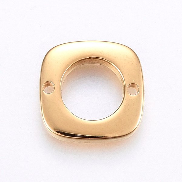 

PandaHall 304 Stainless Steel Links connectors, Square, Golden, 13.5x13.5x2mm, Hole: 1.5mm 304 Stainless Steel Square