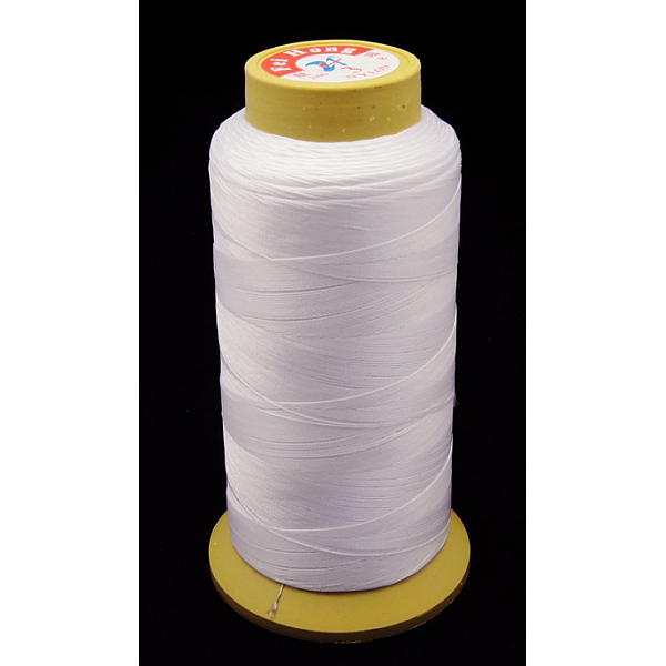 

PandaHall Nylon Sewing Thread, 12-Ply, Spool Cord, White, 0.6mm, 150yards/roll Nylon White