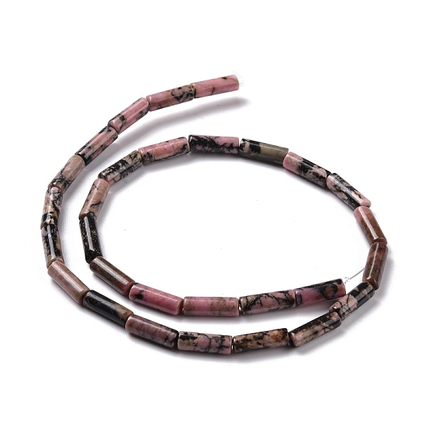 

PandaHall Natural Rhodonite Beads Strands, Column, 13x4mm, Hole: 1.4mm, about 28pcs/strand, 15.20''(38.6~39.1cm) Rhodonite Column