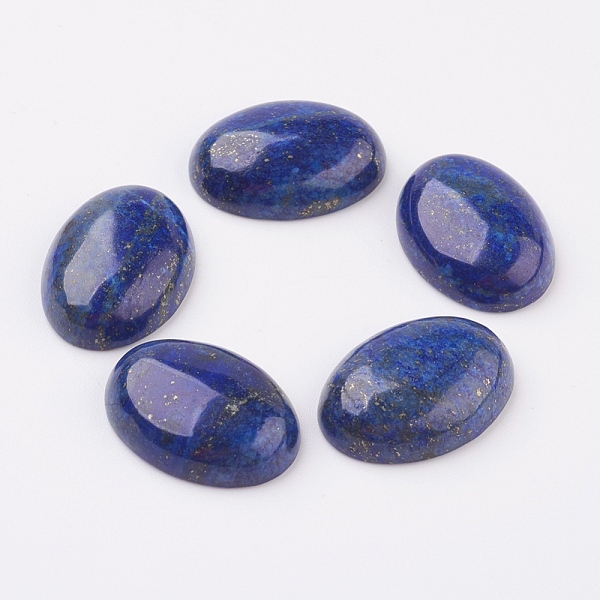 

PandaHall Natural Lapis Lazuli Flat Back Cabochons, Dyed, Oval, 25x18x7~7.5mm Lapis Lazuli Oval