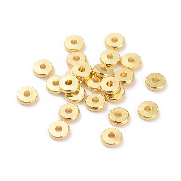 

PandaHall Brass Spacer Beads, Disc, Disk Beads, Golden, 6x1.5mm, Hole: 1.8mm Brass Disc