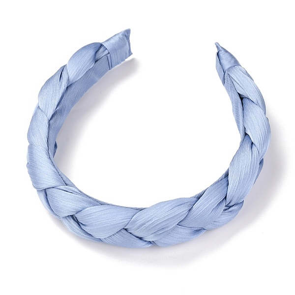 

PandaHall Plastic Hair Bands, with Cloth Covered, Light Sky Blue, 21~30mm, Inner Diameter: 132mm Plastic