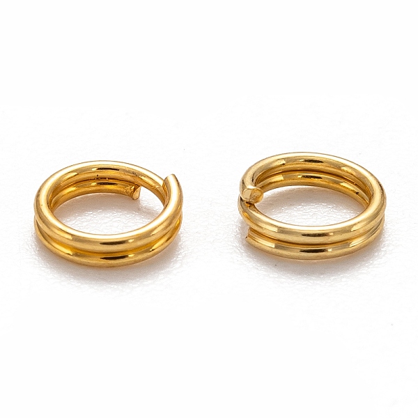 

PandaHall Iron Split Rings, Double Loops Jump Rings, Nickel Free, Golden, 6x1.4mm, about 5.3mm inner diameter, Single Wire: 0.7mm, about...