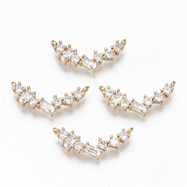 

PandaHall Brass Micro Pave Cubic Zirconia Charms, Light Gold, Long-Lasting Plated, Cadmium Free & Lead Free, Clear, 9x20x3mm, Hole: 1mm...