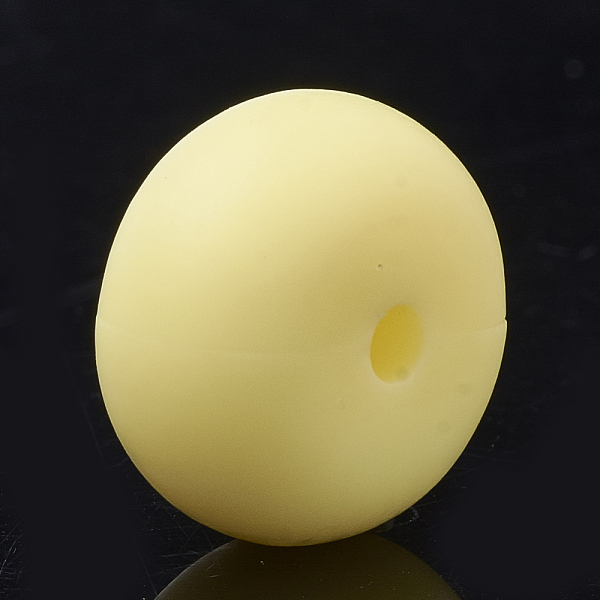 

PandaHall Food Grade Eco-Friendly Silicone Beads, Chewing Beads For Teethers, DIY Nursing Necklaces Making, Rondelle, Light Yellow, 14x8mm...