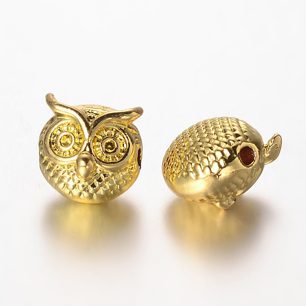 

PandaHall Owl Alloy Beads, Golden, 11x11x9mm, Hole: 1.5mm Alloy Owl