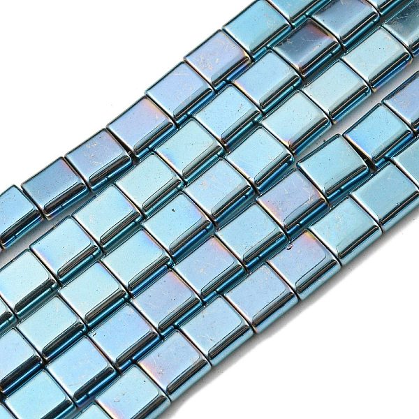

PandaHall Electroplated Non-magnetic Synthetic Hematite Beads Strands, Square, 2-Hole, Light Steel Blue, 6x6x3mm, Hole: 1.2mm, about...
