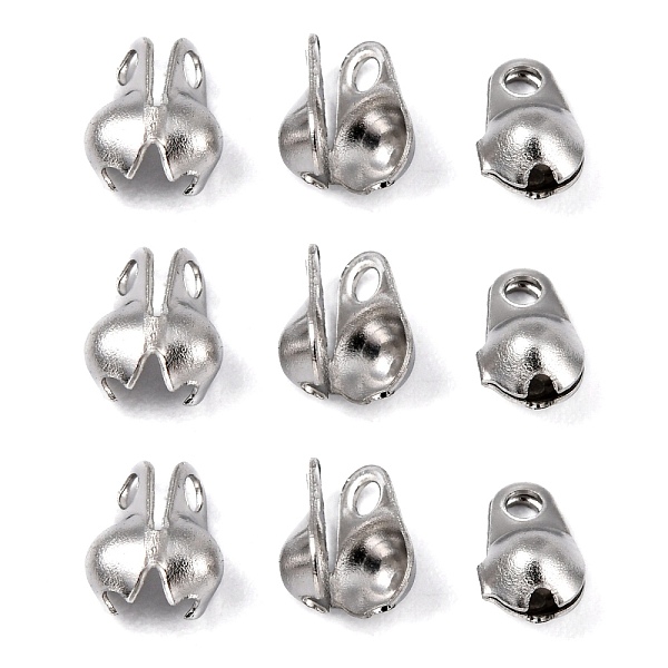 

PandaHall 304 Stainless Steel Bead Tips, Calotte Ends, Clamshell Knot Cover, Stainless Steel Color, 6x3mm, Hole: 1mm, Inner Diameter: 3mm...