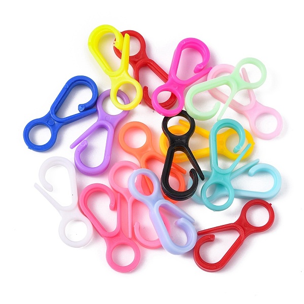 

PandaHall Plastic Lobster CLaw Clasps, Mixed Color, 33x15.5x4.5mm, Hole: 7.5mm Plastic Others Multicolor