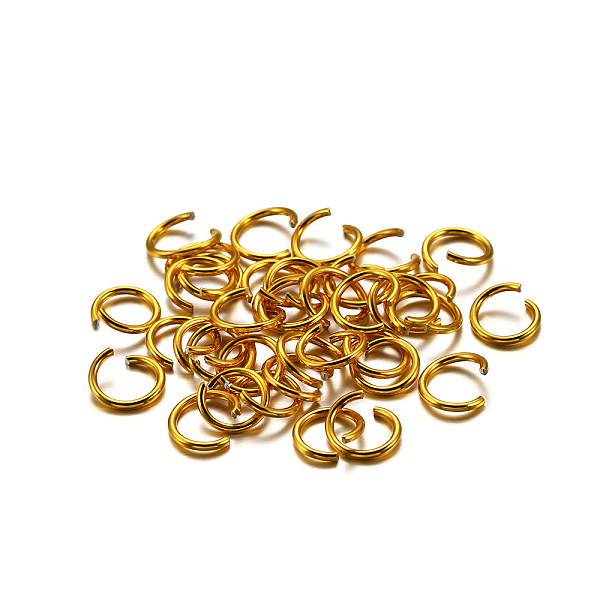

PandaHall Aluminum Jump Rings, Open Jump Rings, Round Ring, Gold, 18 Gauge, 8x1mm, Inner Diameter: 6.5mm, about 300pcs/bag Aluminum Ring...