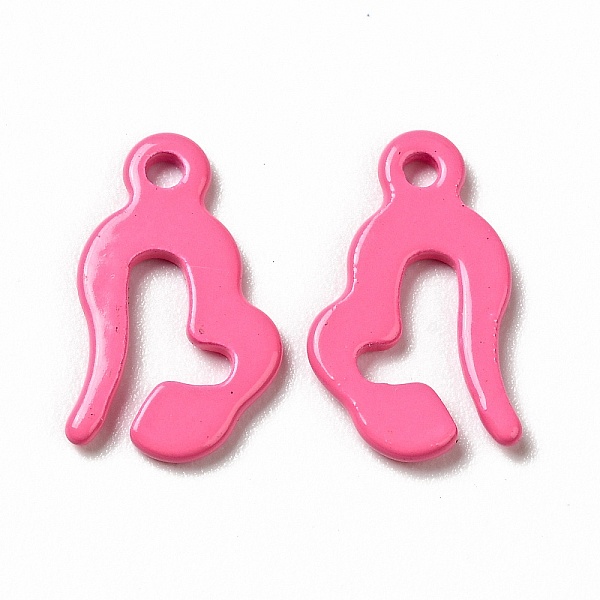 

PandaHall Spray Painted 201 Stainless Steel Charms, Hot Pink, 13x8x1mm, Hole: 1.2mm 201 Stainless Steel Others