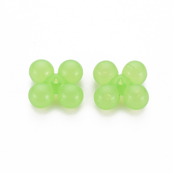 

PandaHall Transparent Acrylic Beads, Dyed, Ten Shape, Light Green, 13x13x5mm, Hole: 1.5mm, about 1510pcs/500g Acrylic Others