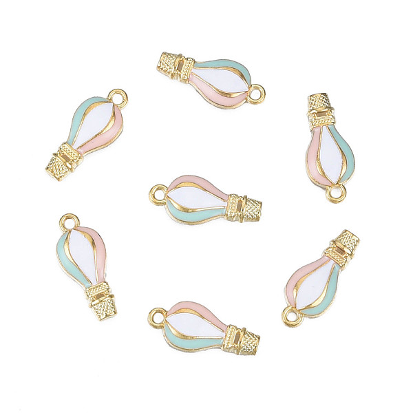 

PandaHall Alloy Enamel Pendants, Light Gold, Cadmium Free & Nickel Free & Lead Free, Hot Air Balloon, Light Sky Blue, 23x10x3mm, Hole: 1.8mm...