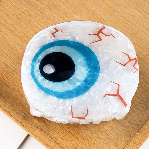 

PandaHall PVC Claw Hair Clips, Eye, Deep Sky Blue, 47x56mm PVC Eye