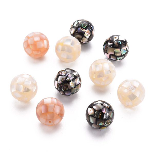 

PandaHall Natural Mixed Shell Beads, Round, Mixed Color, 14.5mm, Hole: 1mm Other Sea Shell Round Multicolor