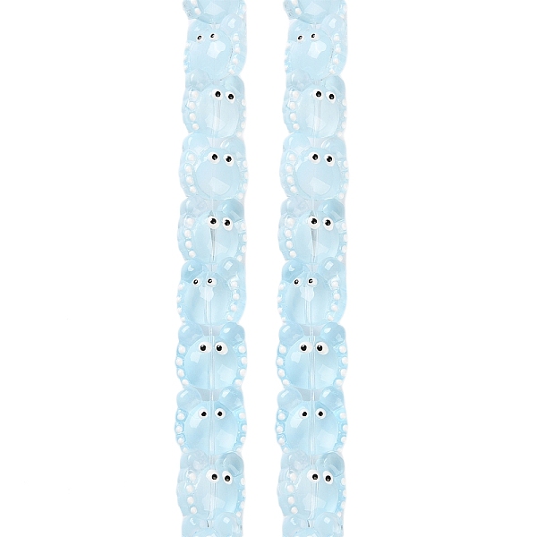 

PandaHall Handmade Lampwork Beads Strands, with Enamel, Crab, Light Cyan, 12~13x13~14x6~7mm, Hole: 1mm, about 30pcs/strand, 13.39 inch(34cm)...