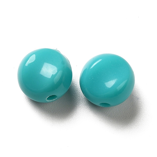 

PandaHall Opaque Acrylic Beads, Flat Round, Medium Turquoise, 9.5~10x12mm, Hole: 1.8mm, about 1110pcs/500g Acrylic Flat Round