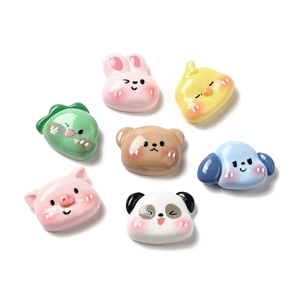 

PandaHall Cartoon Animal Opaque Resin Decoden Cabochons, Duck & Pig & Dinosaur, Mixed Shapes, Mixed Color, 19~25x22~29x8~9.5mm Resin Mixed..., Multicolor