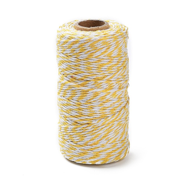 

PandaHall Cotton String Threads, for DIY Crafts, Gift Wrapping and Jewelry Making, Champagne Yellow, 2mm, about 109.36 Yards(100m)/Roll...